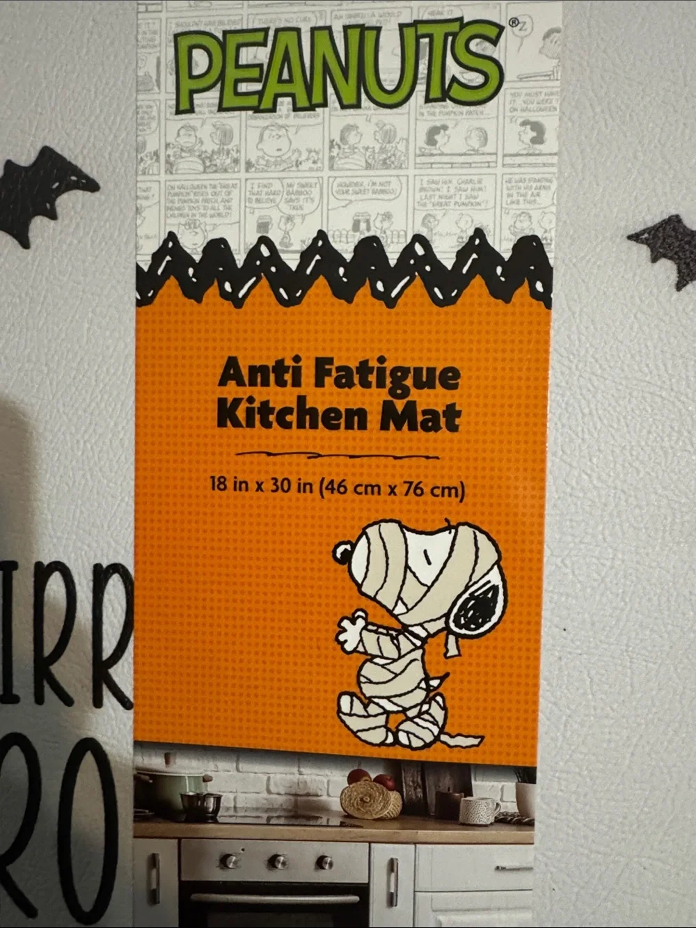 Peanuts Snoopy & Woodstock Halloween Anti fatigue Kitchen Mat